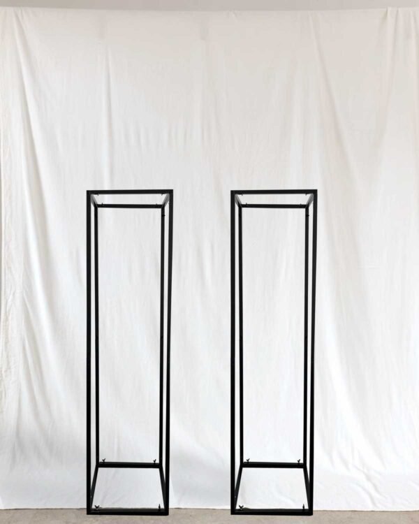 2 Pack Black Metal Stand - 70"H, 12" W 12" D