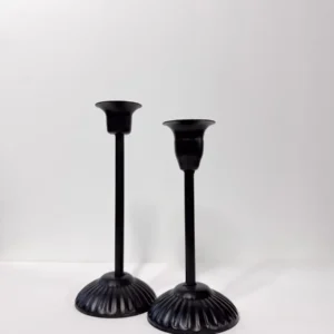 Black Taper CandleHolders - 7.25" H x 3"W