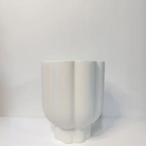 Ceramic Petal Vase - 7.75" x 6.5" W