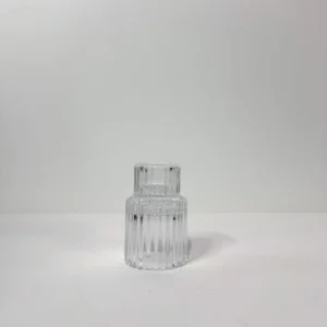 Clear Glass Candleholder - 2.75" H x 1.75"W