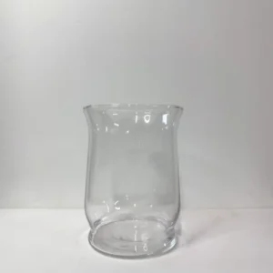 Clear Glass Hurricane Vase / Candleholder - 6" H x 4.5"W