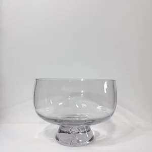 Clear Round Glass Vase - 5.5"H x 7.25"W