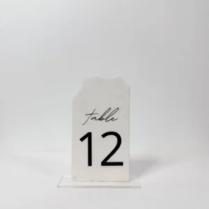 Customized Stone Table Number Handmade - 5.5"H x 3"W