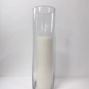 Cylinder Glass Vase / Candleholder - 14"H x 4.7"W