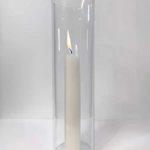 Glass Hurricane Candle Shade - 12" H x 2.25"W