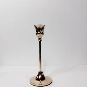 Rose Gold Taper Candleholder - 7. 48"H x 2.56"W